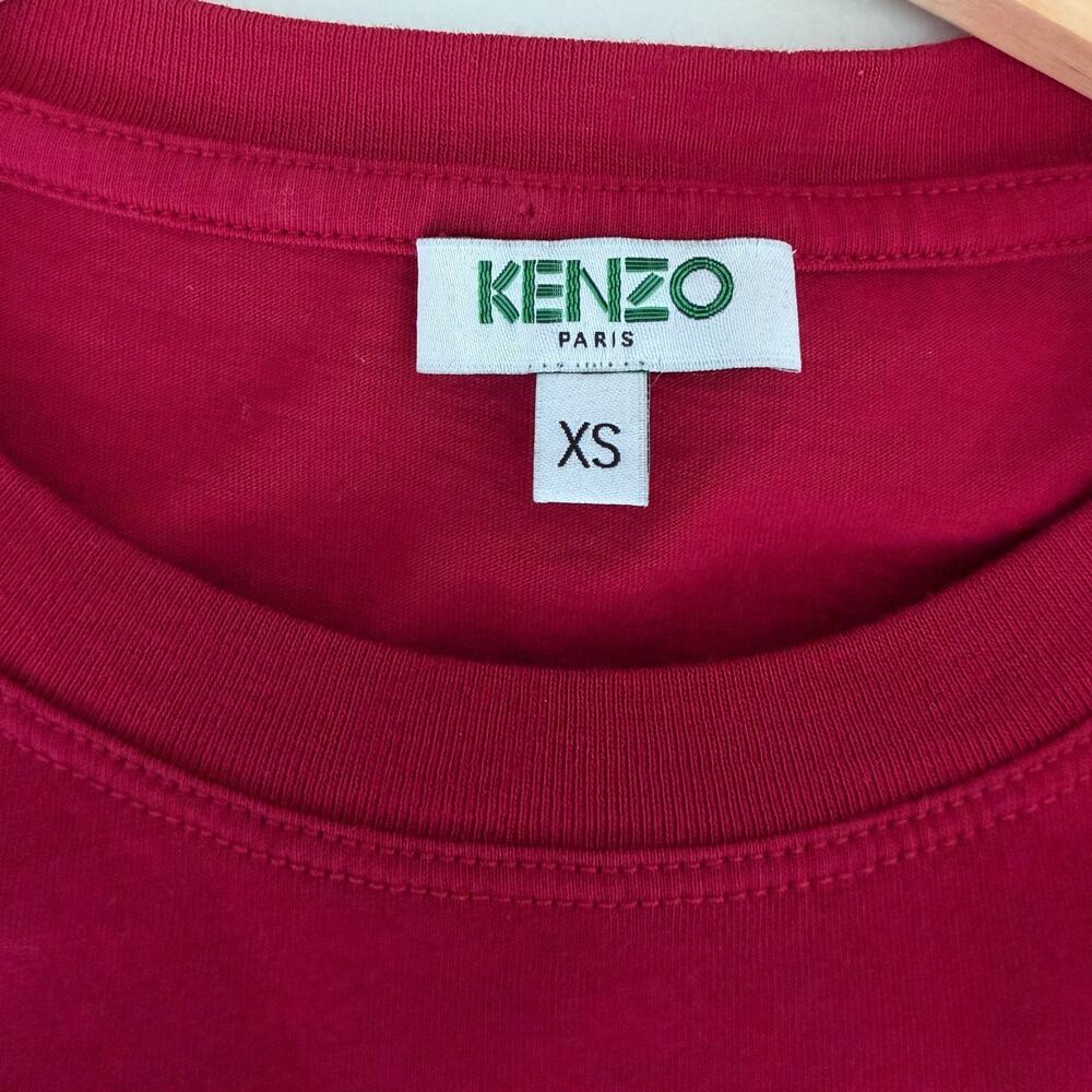 Kenzo Paris Shirt Women XS Graphic Logo Embroidered Baby Tee Short Sleeve Crewne - Picture 11 of 14